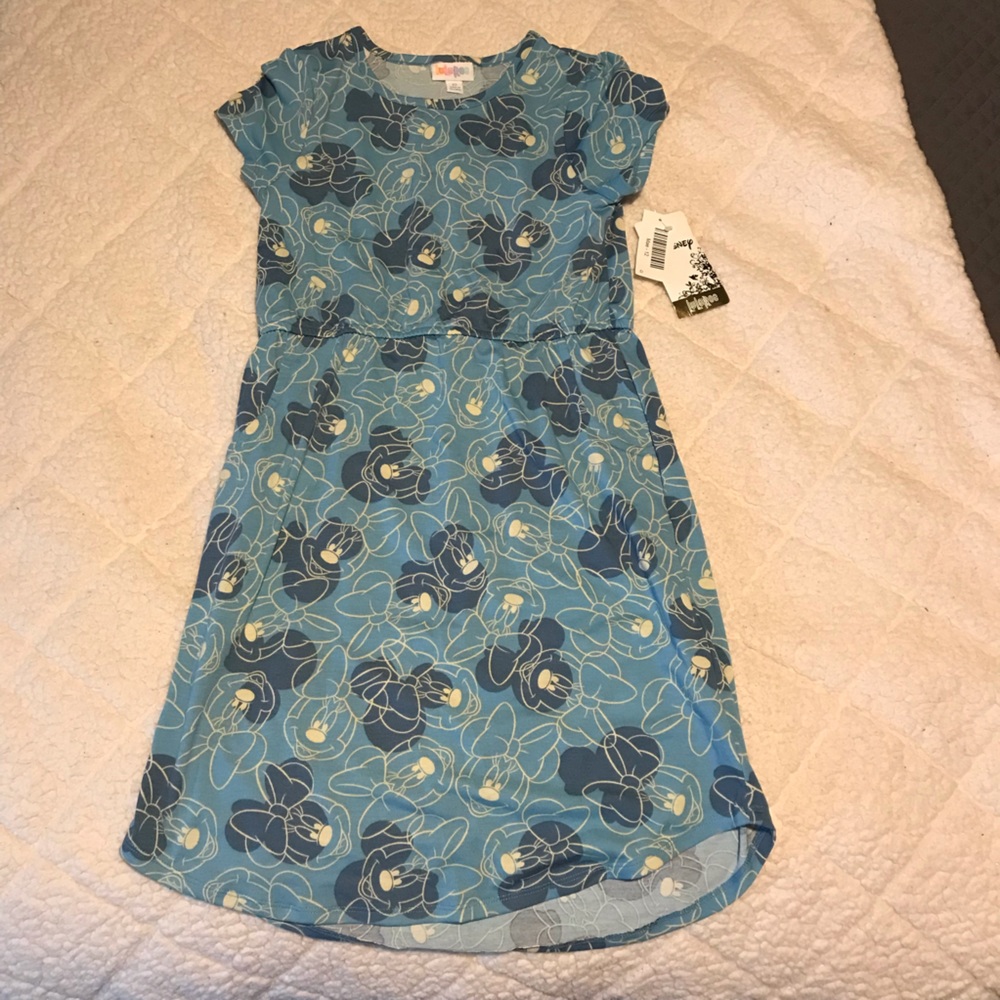 LuLaRoe NWT Blue Disney Minnie Mouse Mae Dress Sz 12